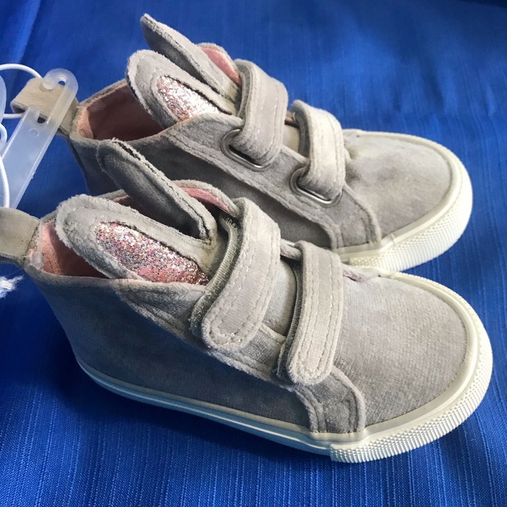 NWT Toddler Size 6 Sneakers Joe Fresh Grey Pink - Picture 4 of 8